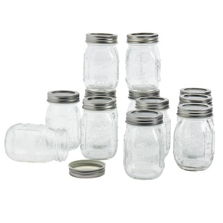 Mason Craft and More Skinny Glass Jars with Glass Lids - Set of 4 -  20340025
