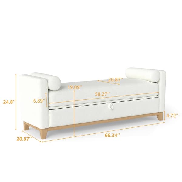 dimension image slide 3 of 4, Sherpa Storage Bench