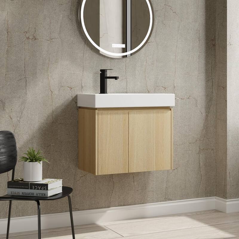 BNK 16"/20"/24"/30"/36" Single Sink Bathroom Vanity with Soft Close Door and Shelf