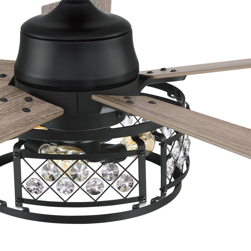 52" 5-Blade 3-Light Farmhouse Ceiling Fan with Light