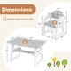 preview thumbnail 5 of 28, Costway 3-Piece Kids Table and Chair Set Toddler Activity Study Desk - See Details