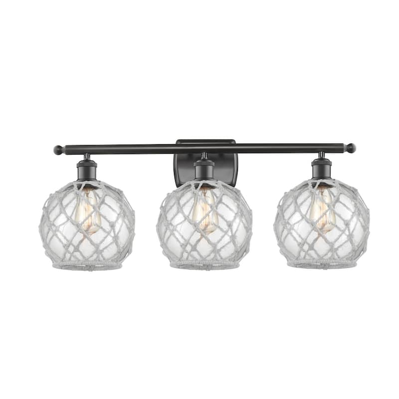 Innovations Lighting Farmhouse Rope 3 Light 26" Wide Bathroom Vanity