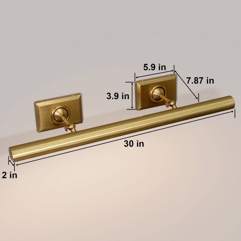 KAYLA Adjustable Gold Picture Wall Sconce - 1-Light, Multiple Sizes (8-30 in.)