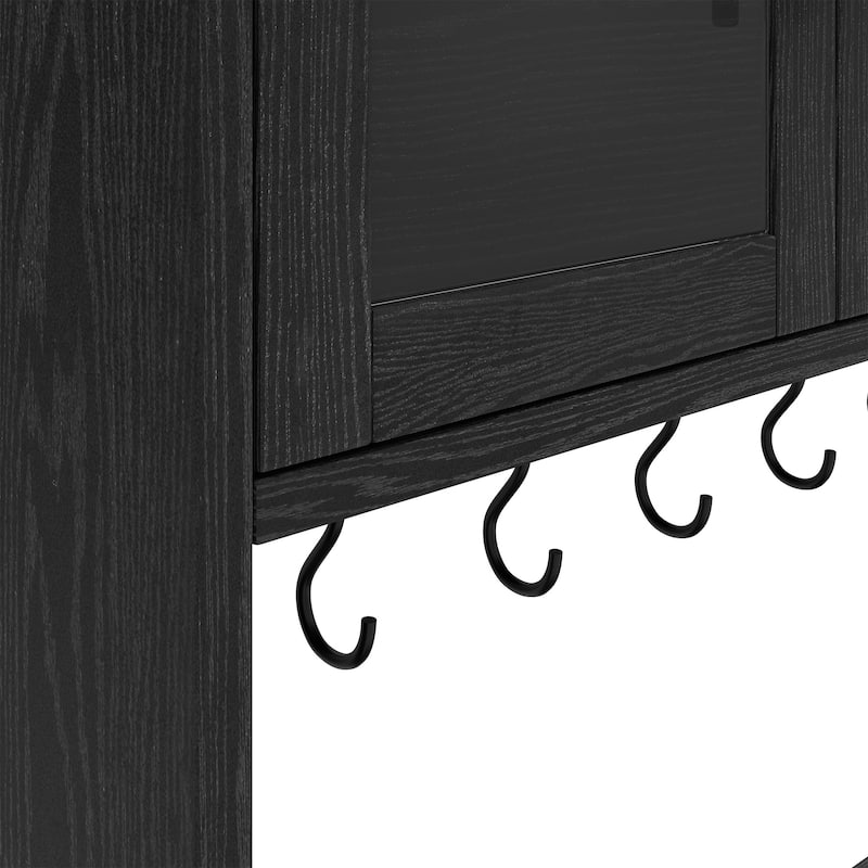 Moasis 71" Tall Pantry Storage Cabinet with Power Strip, Hooks, 2 Drawers, Microwave Stand, Kitchen Organizer