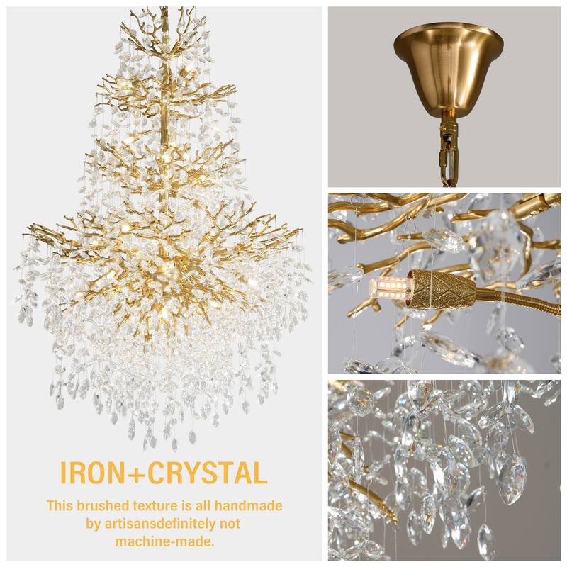 KAYLA 39.3-90.5in HorseshoeMountain ShapeChandelier