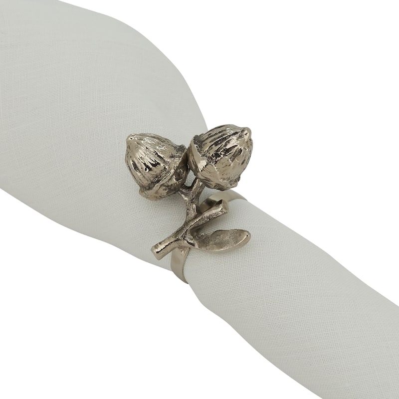 Acorn Design Napkin Rings (Set of 4)