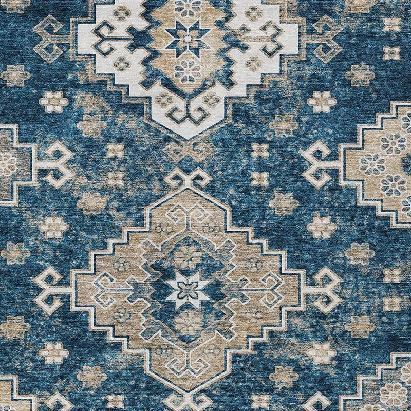 HomeRoots Medallion Traditional Rectangle Outdoor Rug