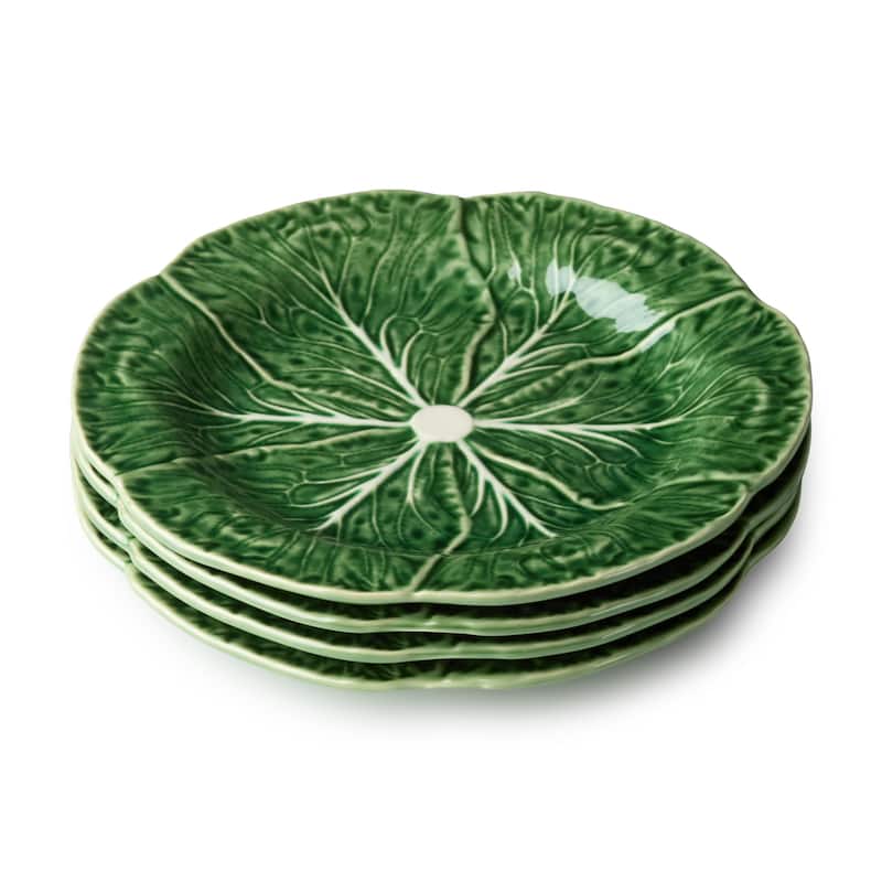 Certified International Le Jardin Set of 4 Cabbage 3-D Salad Plate 9" - 9"W x 9"D x 1"H