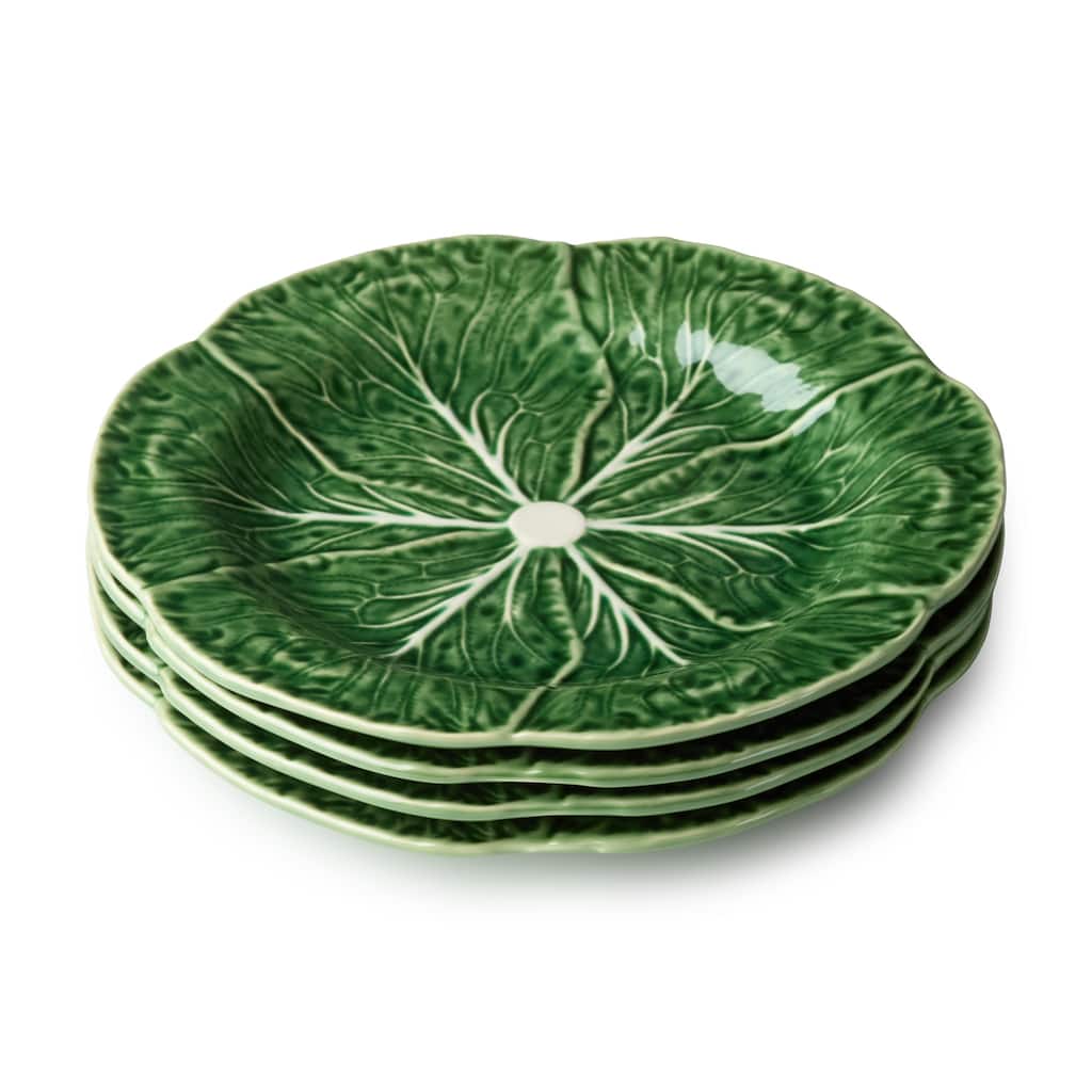 Certified International Le Jardin Set of 4 Cabbage 3-D Salad Plate 9" - 9"W x 9"D x 1"H