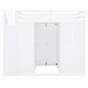 preview thumbnail 7 of 8, Wood Full Size Storage Loft Bed Frame with Desk, Storage Stairs, Wardrobe(w/Foldable Door and Shelves) for Kids, Teens - White