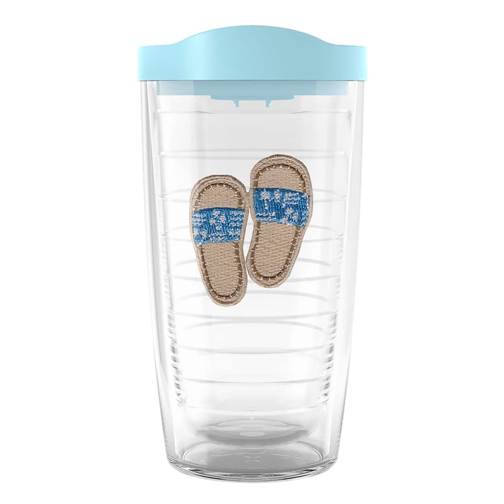 Tervis Sandy Slides Made in USA Double Walled Insulated Tumbler Travel 16oz, Blue