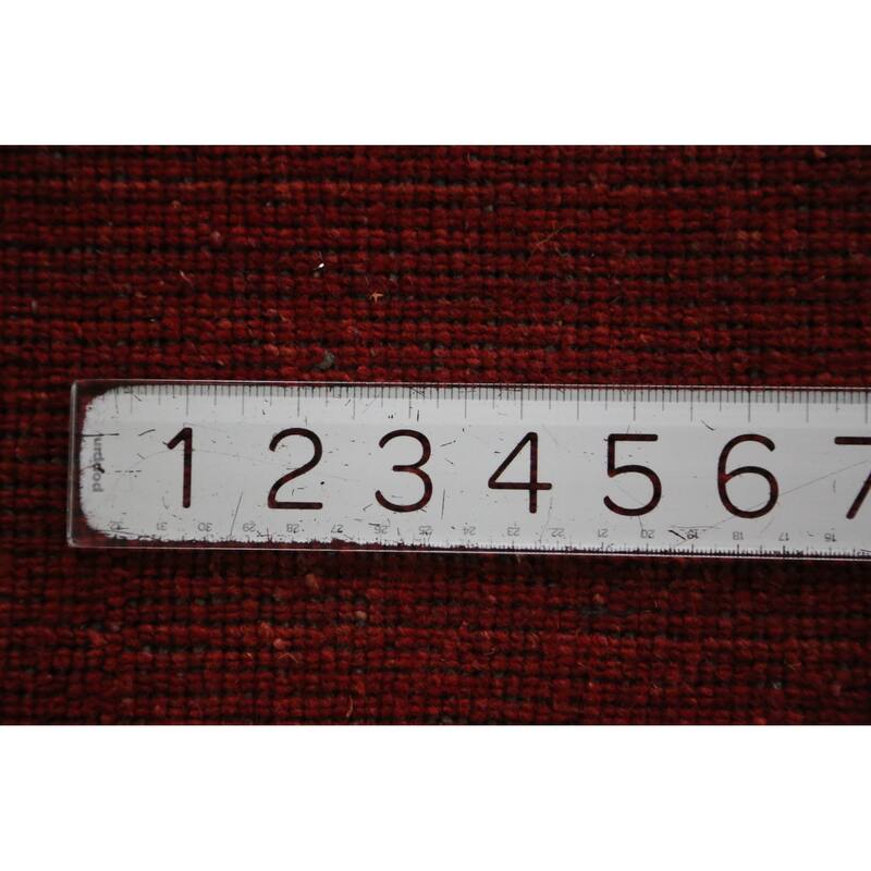 Hand Knotted Oriental 100% Wool Carpet Tribal Tribal Red Gabbeh Area Rug - 9' 9'' X 6' 9''
