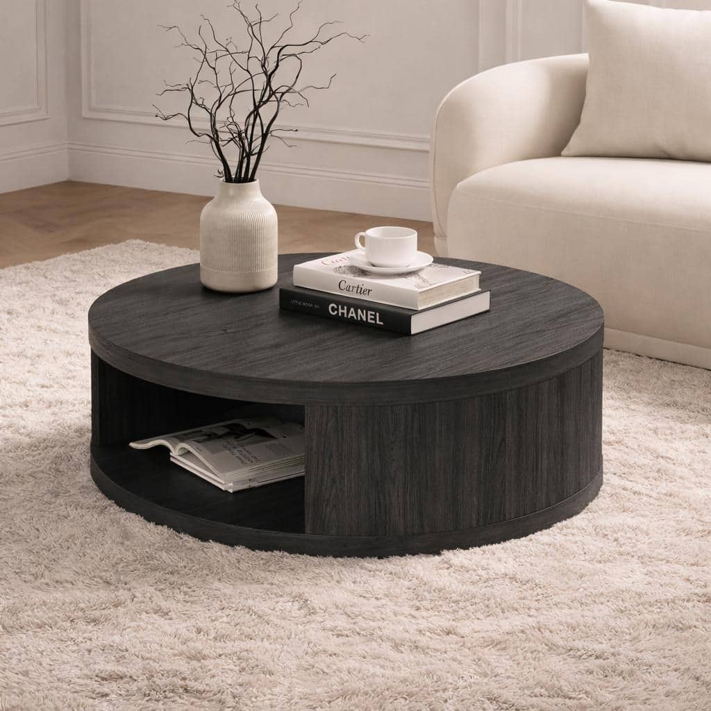 Manhattan Comfort Alure 36" Round Coffee Table