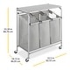 Whitmor 3-Section Rolling Laundry Sorter/Folding Station/Ironing Board ...