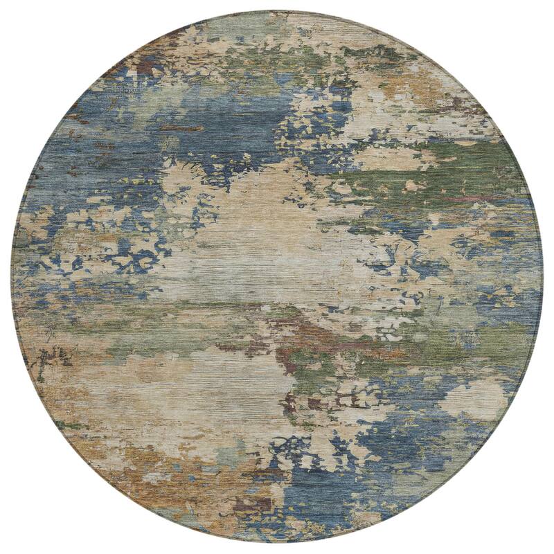 HomeRoots Abstract Transitional Rectangle Outdoor Rug