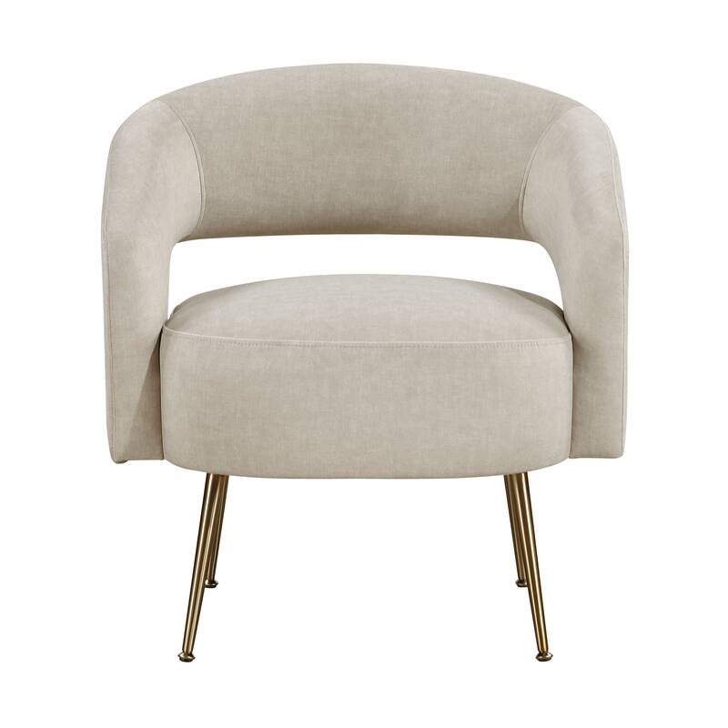Sonoma 27.5" Velvet Accent Chair - Gold Finish Metal Legs