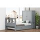 preview thumbnail 7 of 22, Twin Platform Bed with Storage Headboard & Footboard, Pull Out Shelves and Twin Trundle, Grey