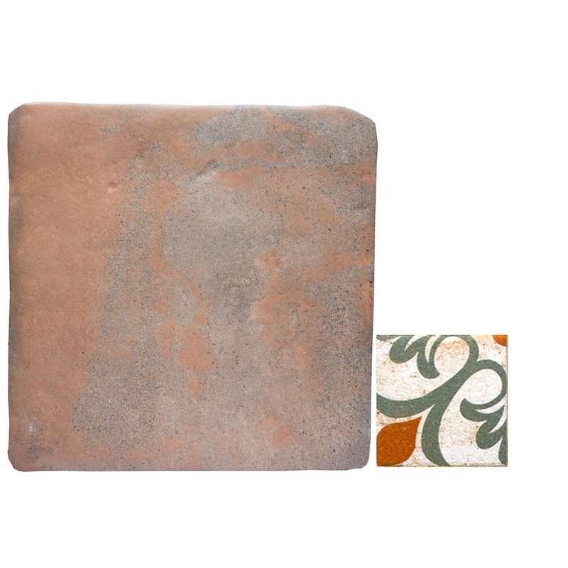 Merola Tile Benisa Marelle Cotto with Paladio Taco 5-7/8" x 8" Porcelain Floor and Wall Tile - Case (72 Tiles)