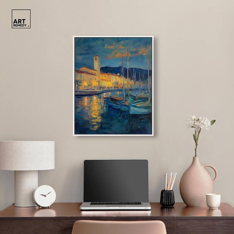 Harbor Lights Canvas by Art Remedy