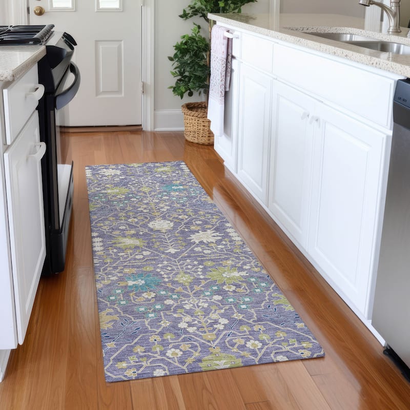 Premium Washable Super Soft Traditional Oushak Mayfield Rug - Lavender - 2'3" x 7'6"