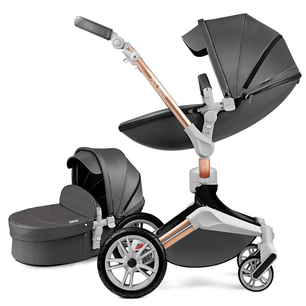 Hot Mom Stylish Baby Stroller: F23 Height-Adjustable Seat and