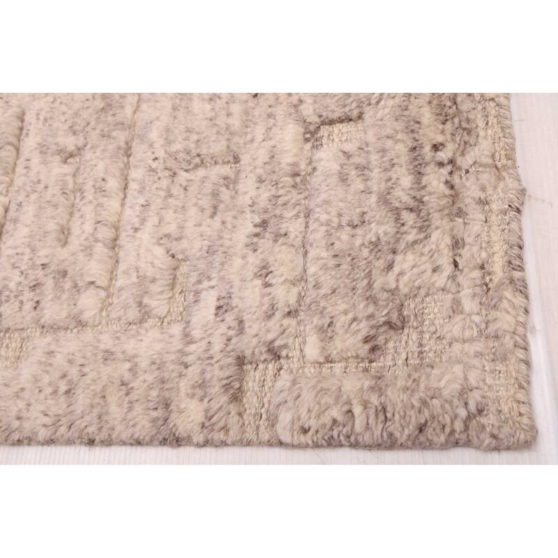 ECARPETGALLERY Hand-knotted Looma Grey Wool Rug - 8'1 x 9'10