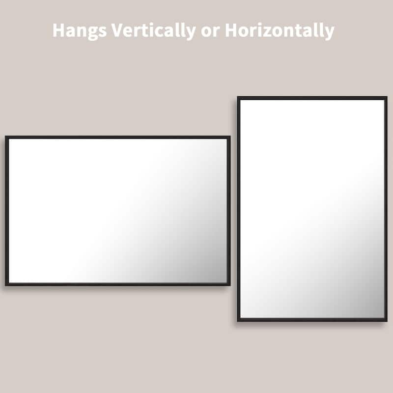 Aluminum Alloy Frame Tempered Glass Shatterproof Wall Mirror Clear Reflection Easy Mounting