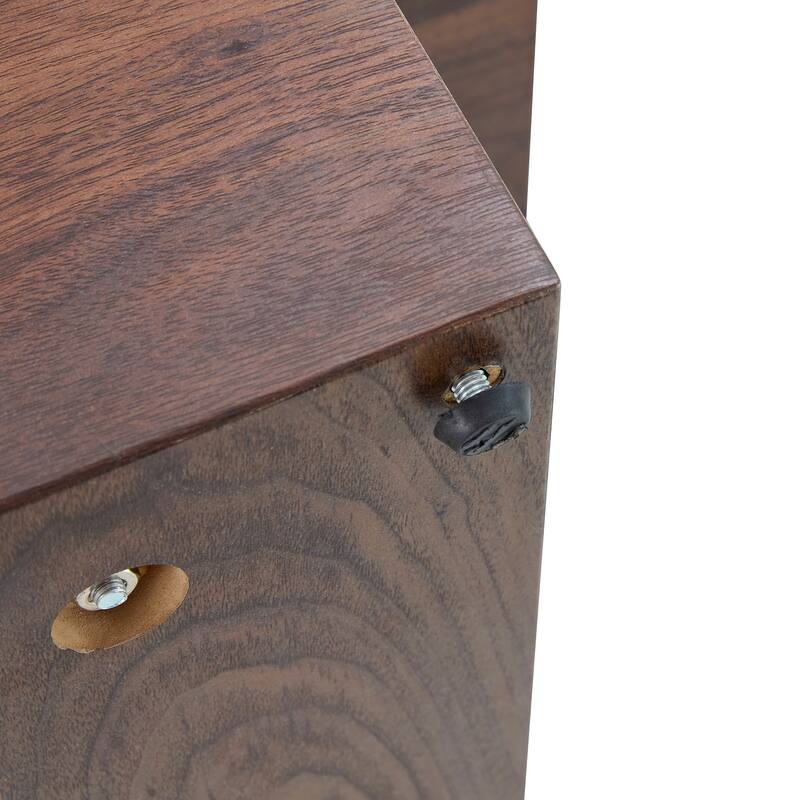 Modern Simple Walnut Colored Texture Sticker MDF Coffee Table - 43.3"x21.6"x17.2" Practical Model.Making it an ideal addition