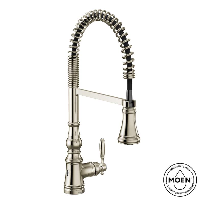 Moen S73104EW Weymouth 1.5 GPM Single Hole Pre-Rinse Pull Down Kitchen