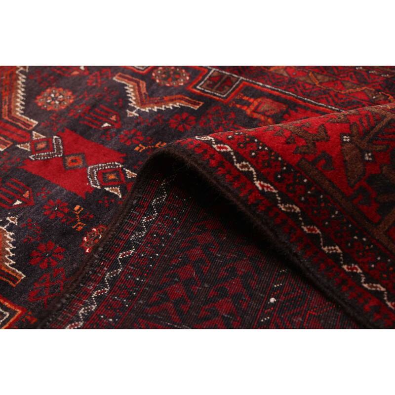 ECARPETGALLERY Hand-knotted Teimani Black, Red Wool Rug - 3'5 x 6'10