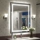 preview thumbnail 152 of 156, UL Certified Black Metal Framed LED Front Light and Backlit Anti-Fog Wall Bathroom/ Vanity Mirror 36" x 28"-Square Corner - Black