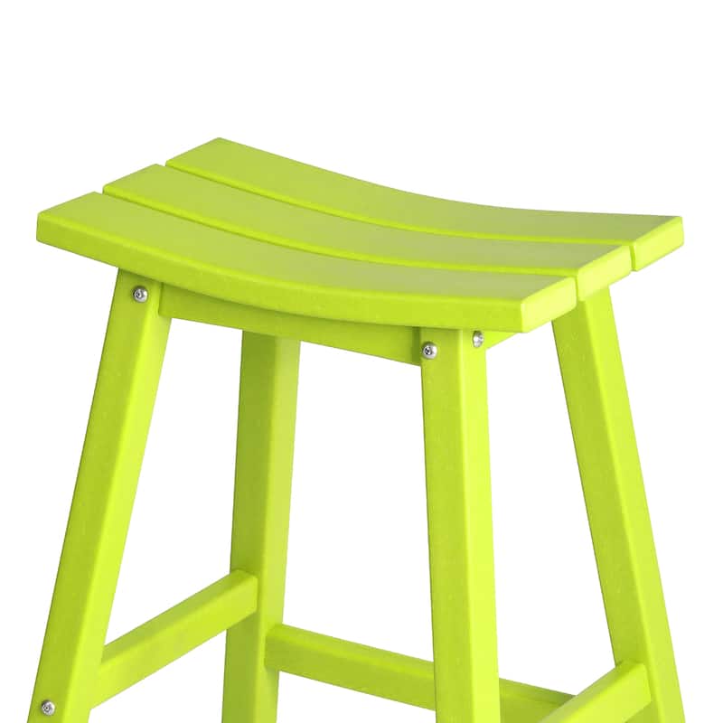 Laguna Hdpe All Weather Outdoor Patio 24" Saddle Seat Counter Stool