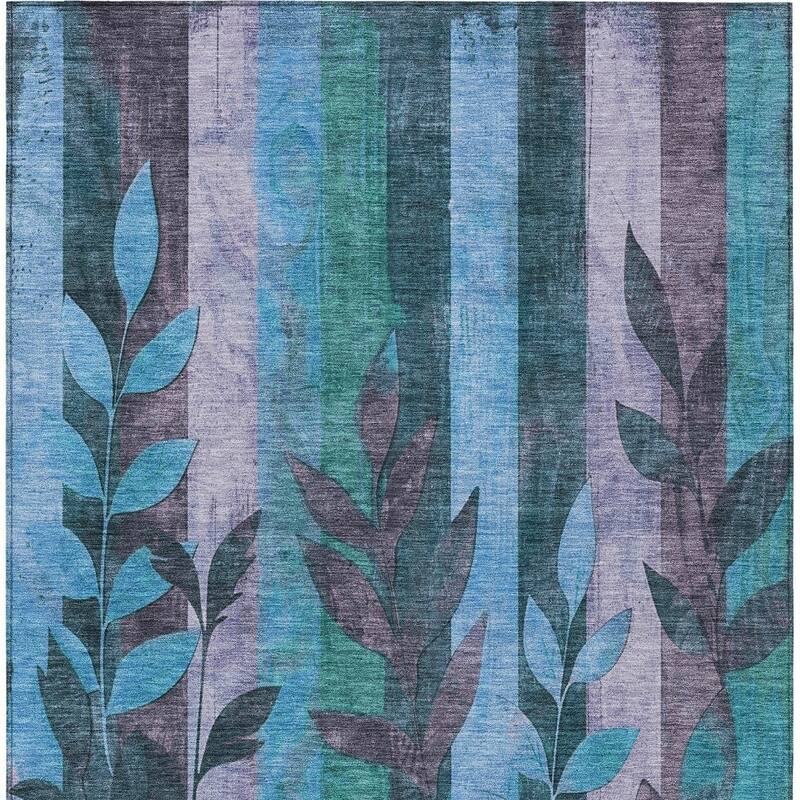 HomeRoots Floral Transitional Rectangle Outdoor Rug