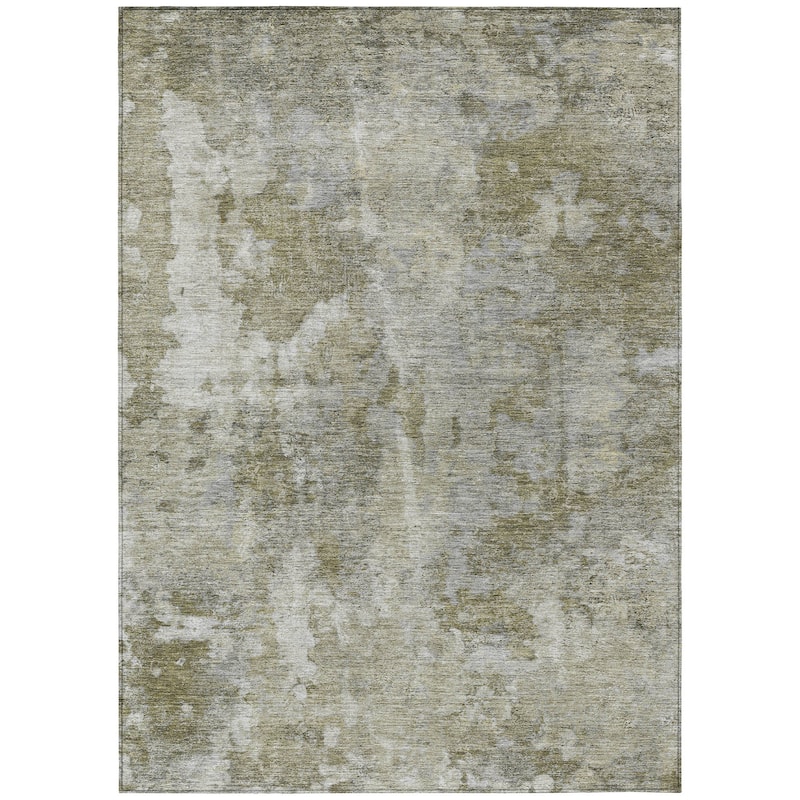 Machine Washable Indoor/ Outdoor Modern Ombre Chantille Rug