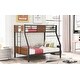 preview thumbnail 3 of 11, Twin over Full Metal Bunk Bed with Safety Rail