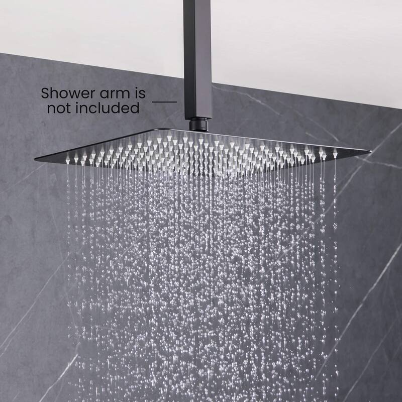 Cube 12" Metal Ultra Thin Profile Rain Shower Head 1.75 GPM