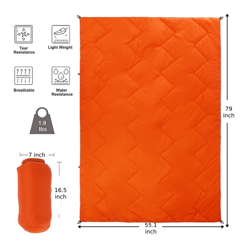Outdoor Lightweight Puffy Camping Blanket