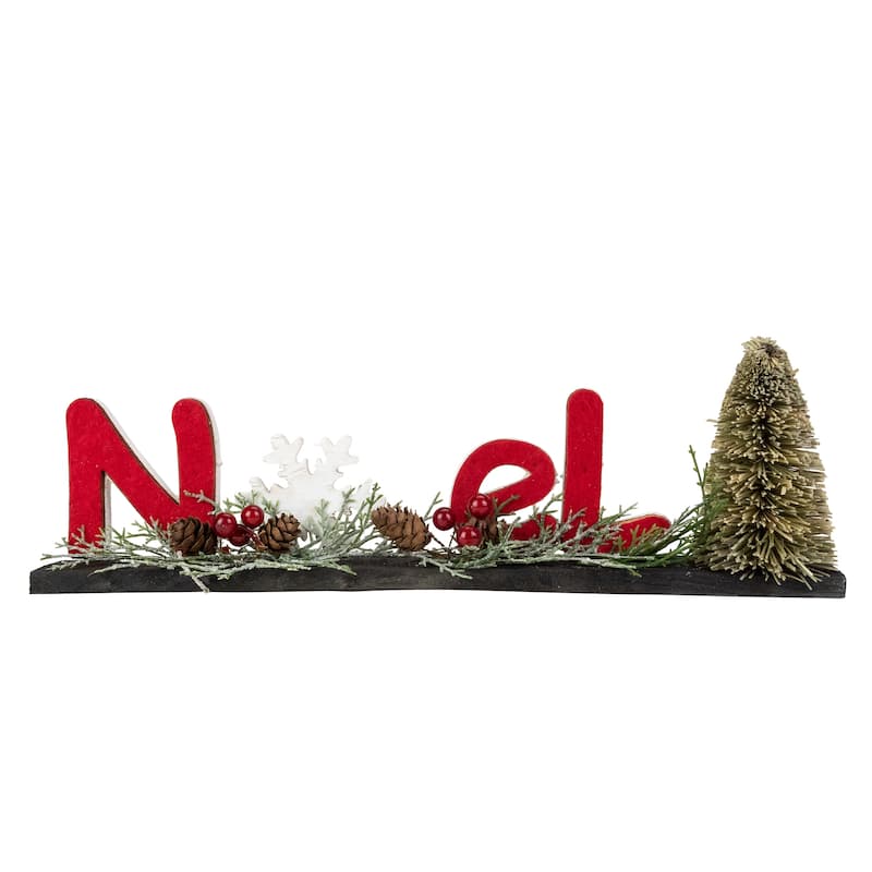 Noel with Snowflake Christmas Decoration - 14"