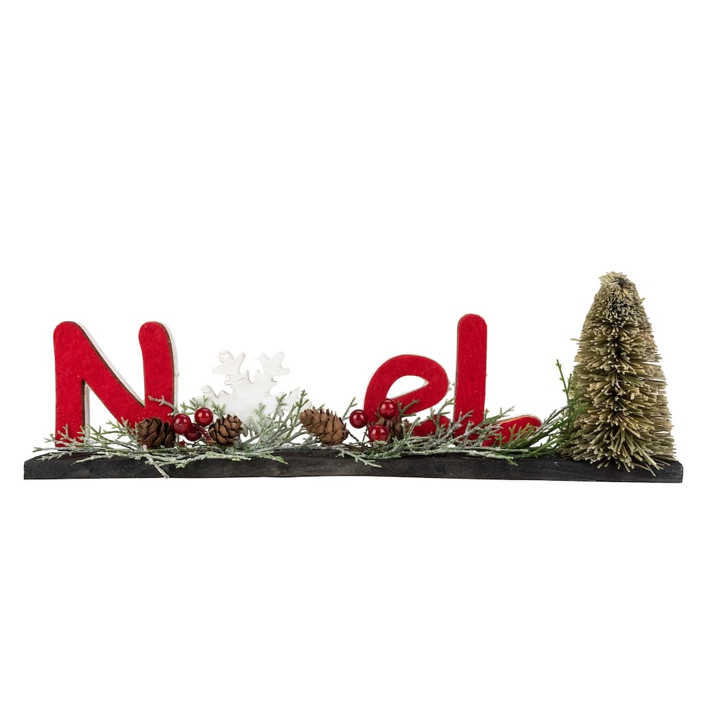 Noel with Snowflake Christmas Decoration - 14"
