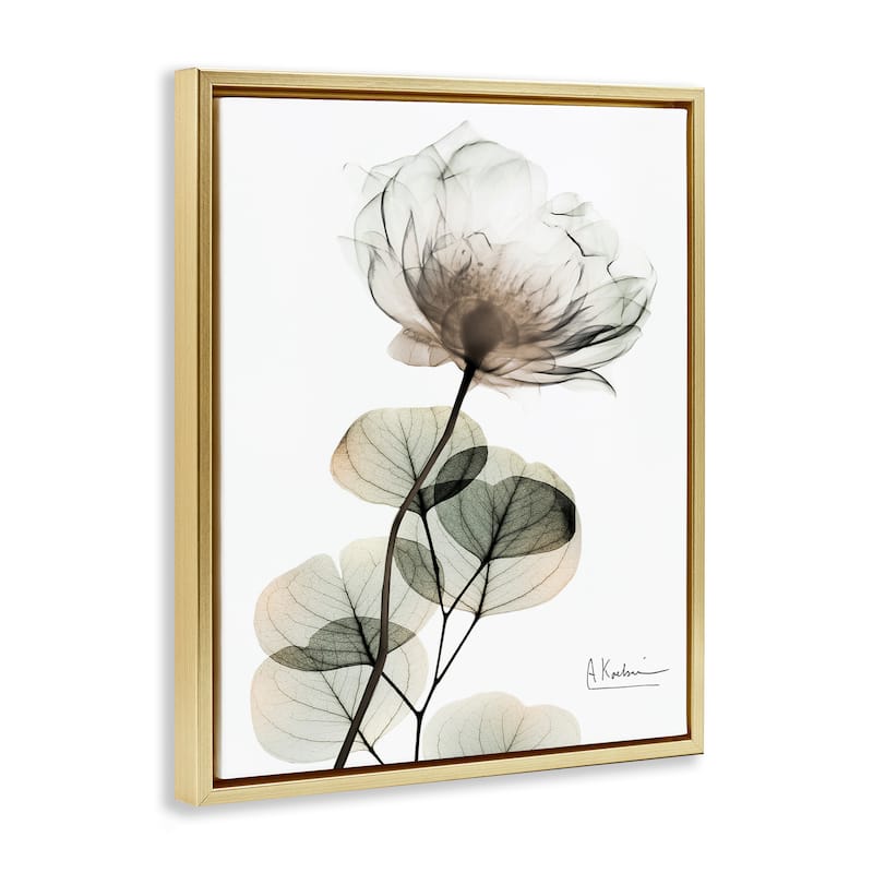 Stupell Simple Elegant White Flower Framed Floater Canvas Wall Art Design By Albert Koetsier