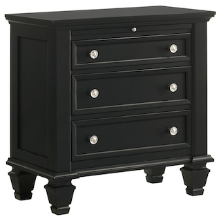 Sandy Beach Coastal 3-drawer Wood Nightstand