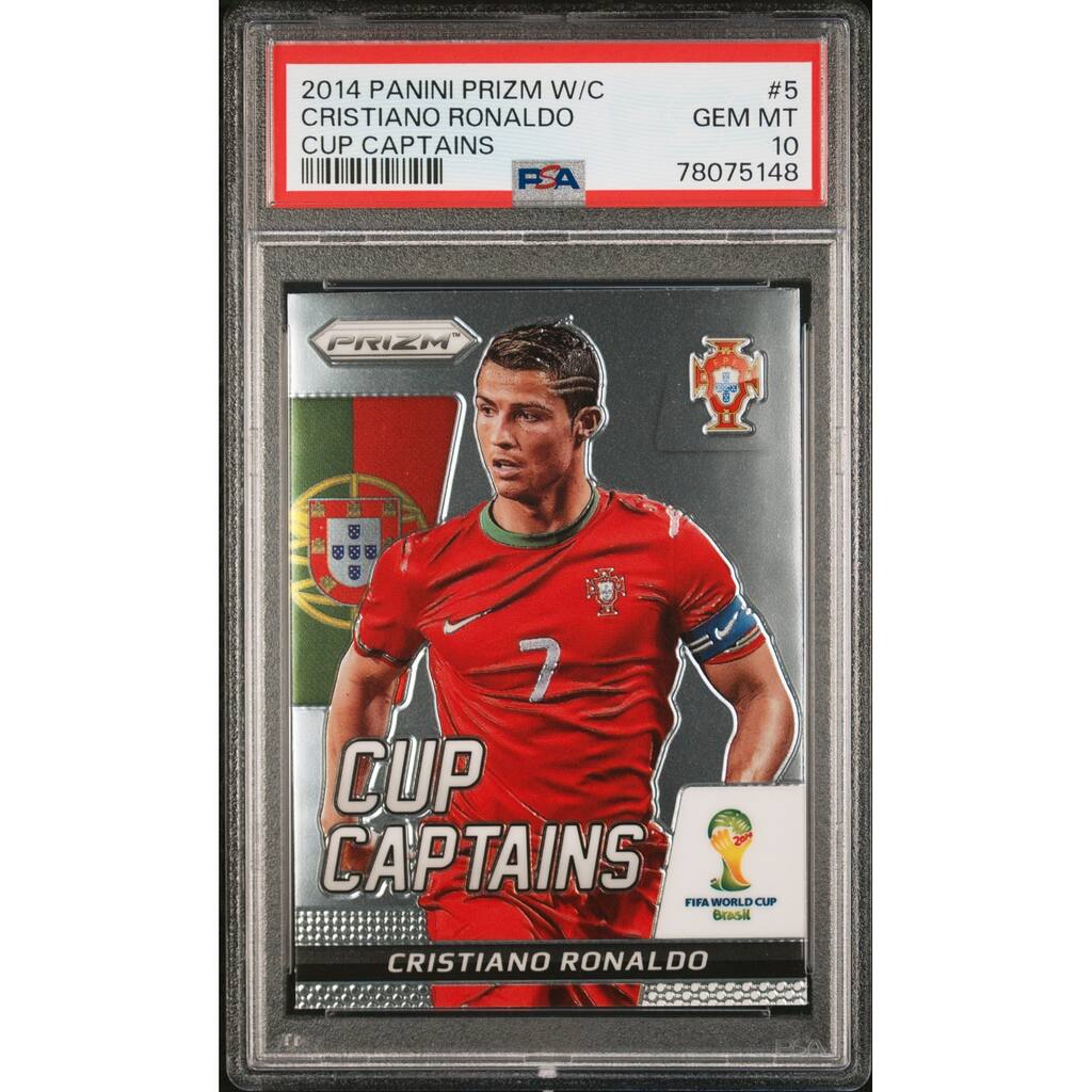 Cristiano Ronaldo 2014 Panini Prizm World Cup Captains Soccer Card #5 PSA 10 - 8'6" x 11'6"