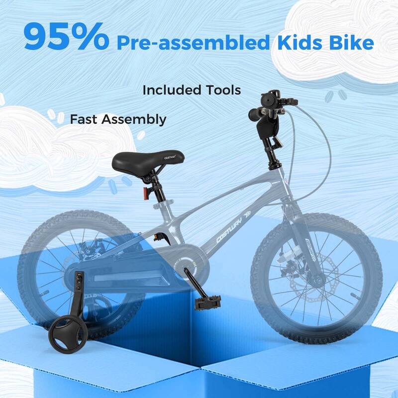 Costway 16" Kid’s Bike with Adjustable Handlebar & Saddle Dual Disc - See Details