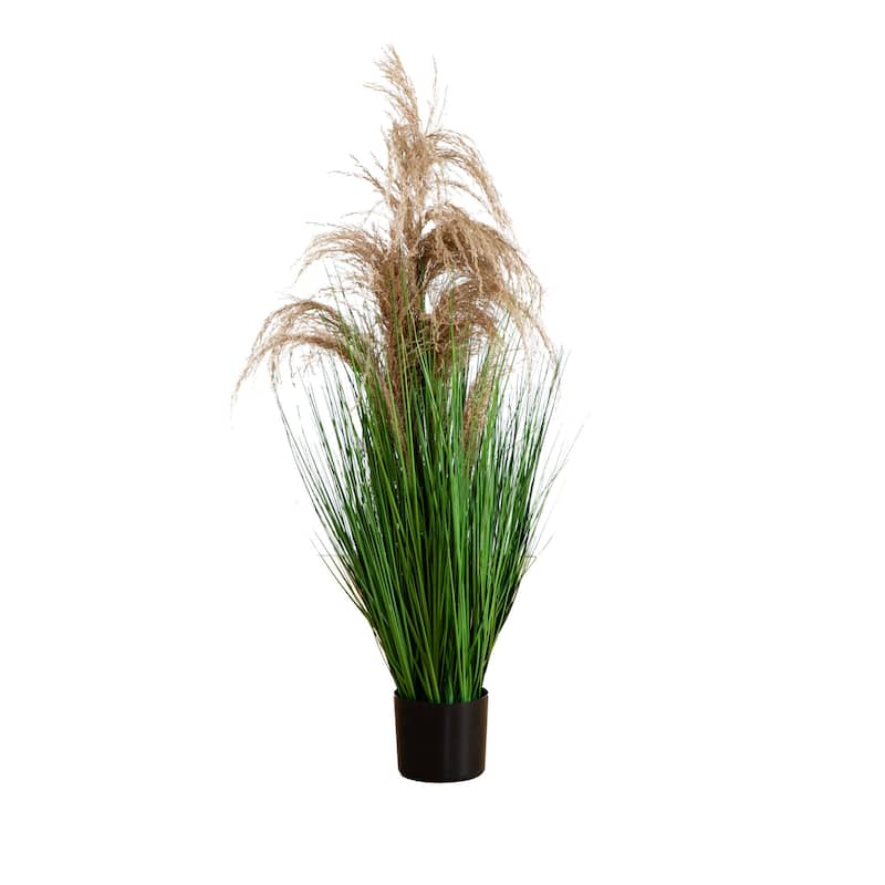 Pampas Grass Artificial Plant with Planter - 4'