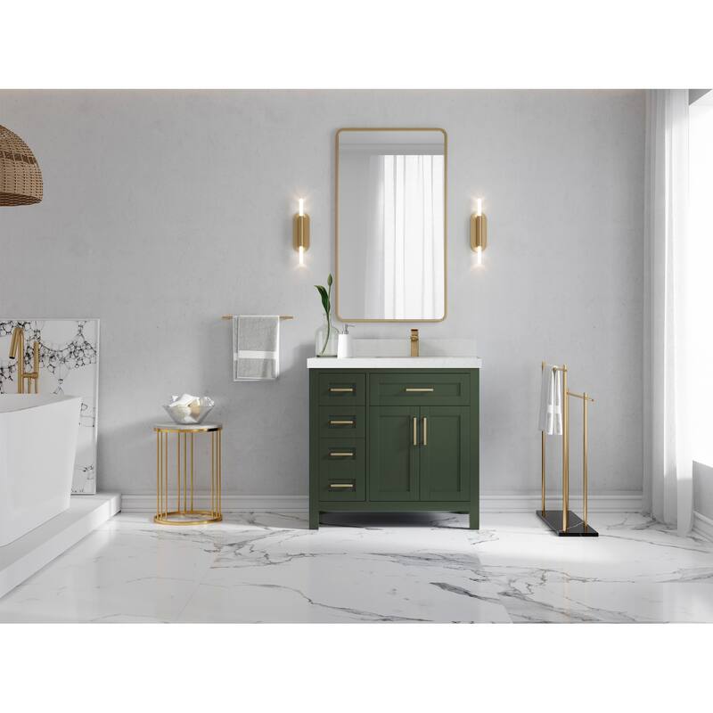 Willow Collections 36 in. W x 22 in. D Cambridge Right Offset Sink Bathroom Vanity with Countertop
