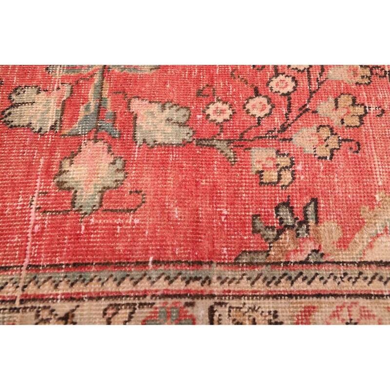 ECARPETGALLERY Hand-knotted Antalya Vintage Light Red Wool Rug - 6'7 x 9'6