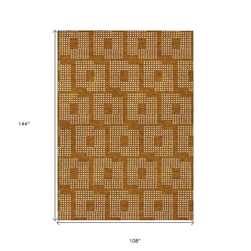 HomeRoots Geometric Transitional Rectangle Outdoor Rug