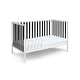 preview thumbnail 4 of 7, HomeRoots Black and White Solid and Manufactured Wood Standard Three In One Convertible Crib - 53.5