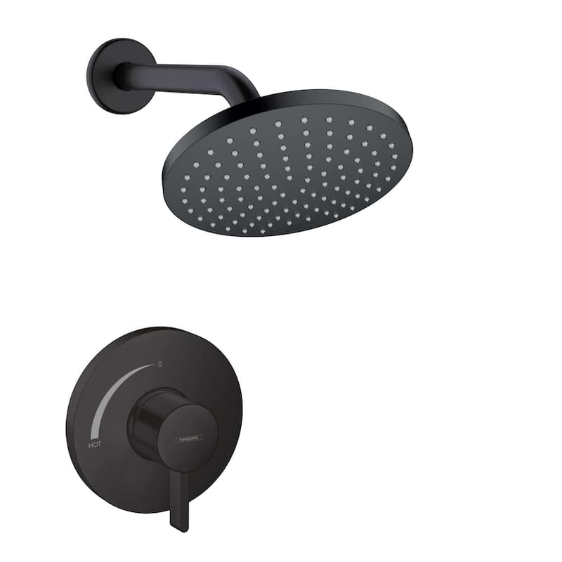 Hansgrohe Vernis Pressure Balance Shower Only with 1.5 GPM 1 Jet Round - Matte Black