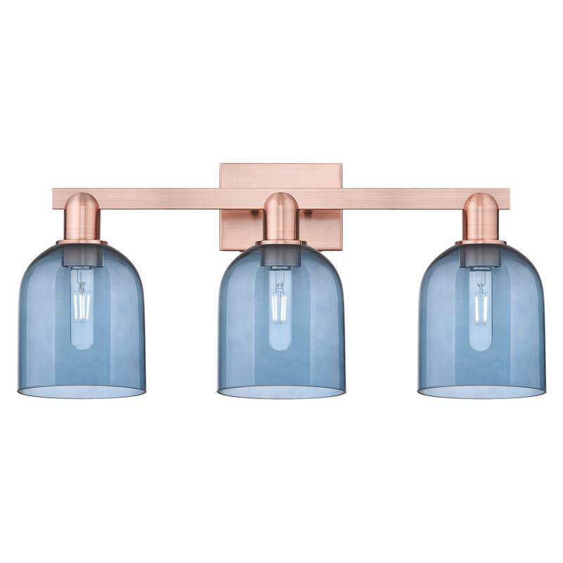 Innovations Lighting Endless Possibilities Arcadia - Bella - 3 Light 25" Bath Vanity Light - Blue/Antique Copper